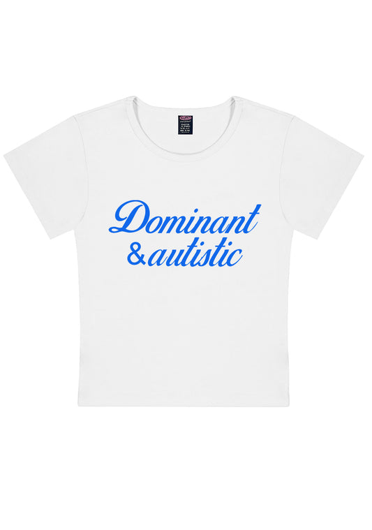 Dominant And Autistic Y2K Baby Tee Cherrykitten