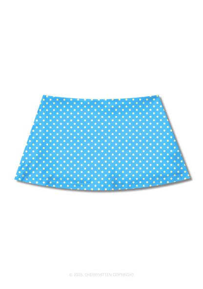 Yellow Polka Dots Freak Y2K Print Mini Skirt Cherrykitten