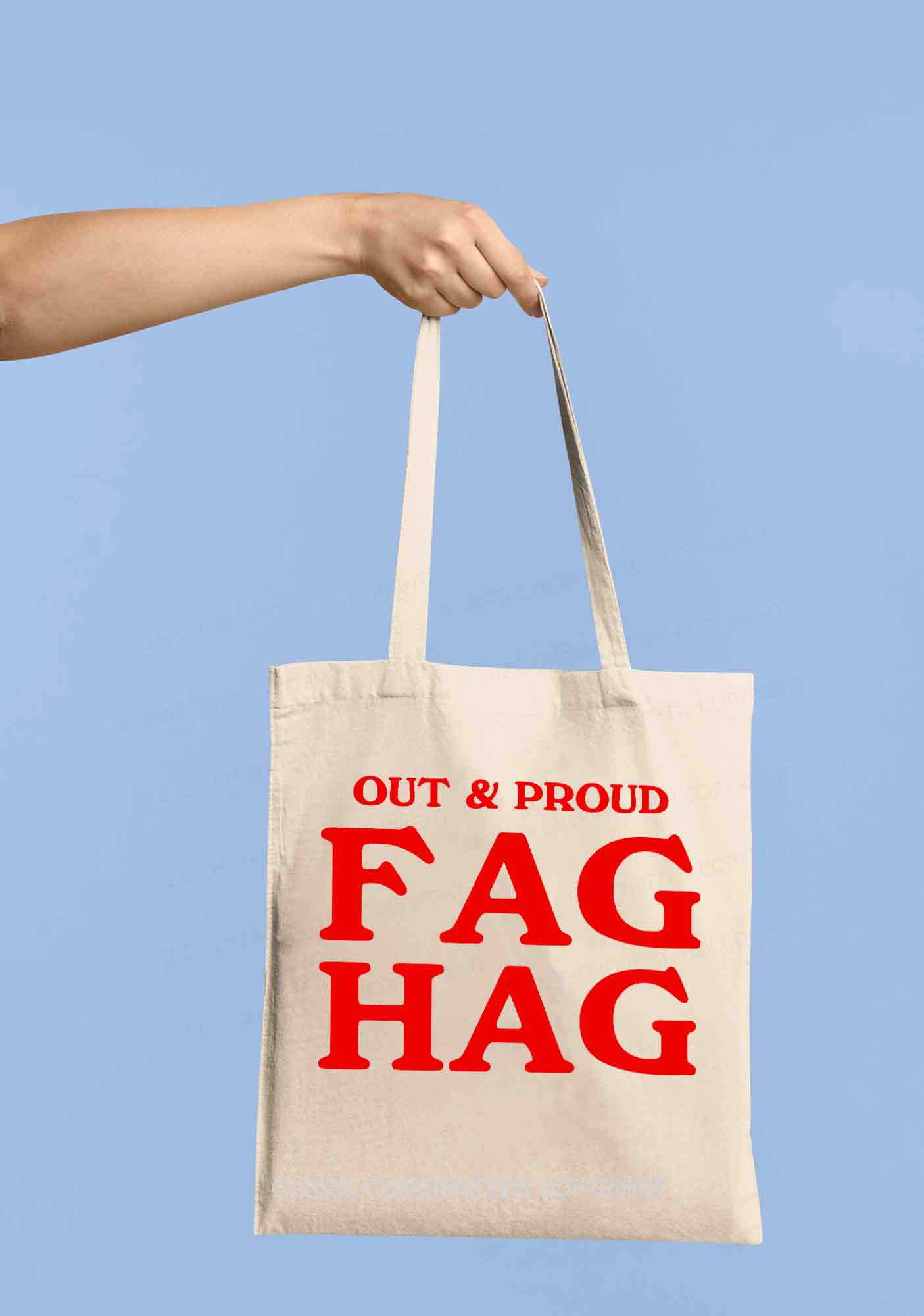 Fag Hag Pride Y2K Canvas Tote Bag Cherrykitten