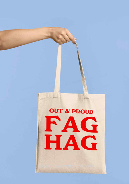 Fag Hag Pride Y2K Canvas Tote Bag Cherrykitten