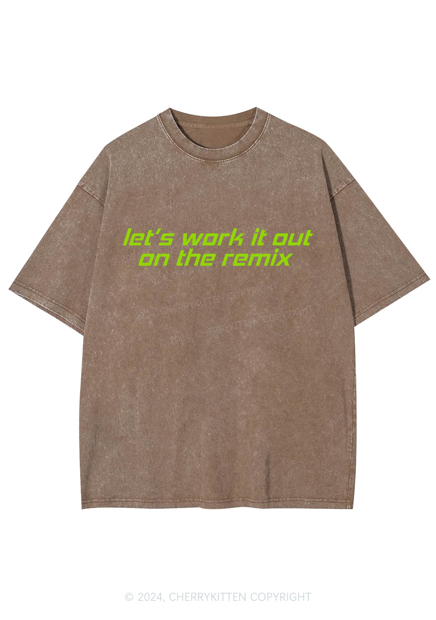 Let's Work It Out Y2K Washed Tee Cherrykitten
