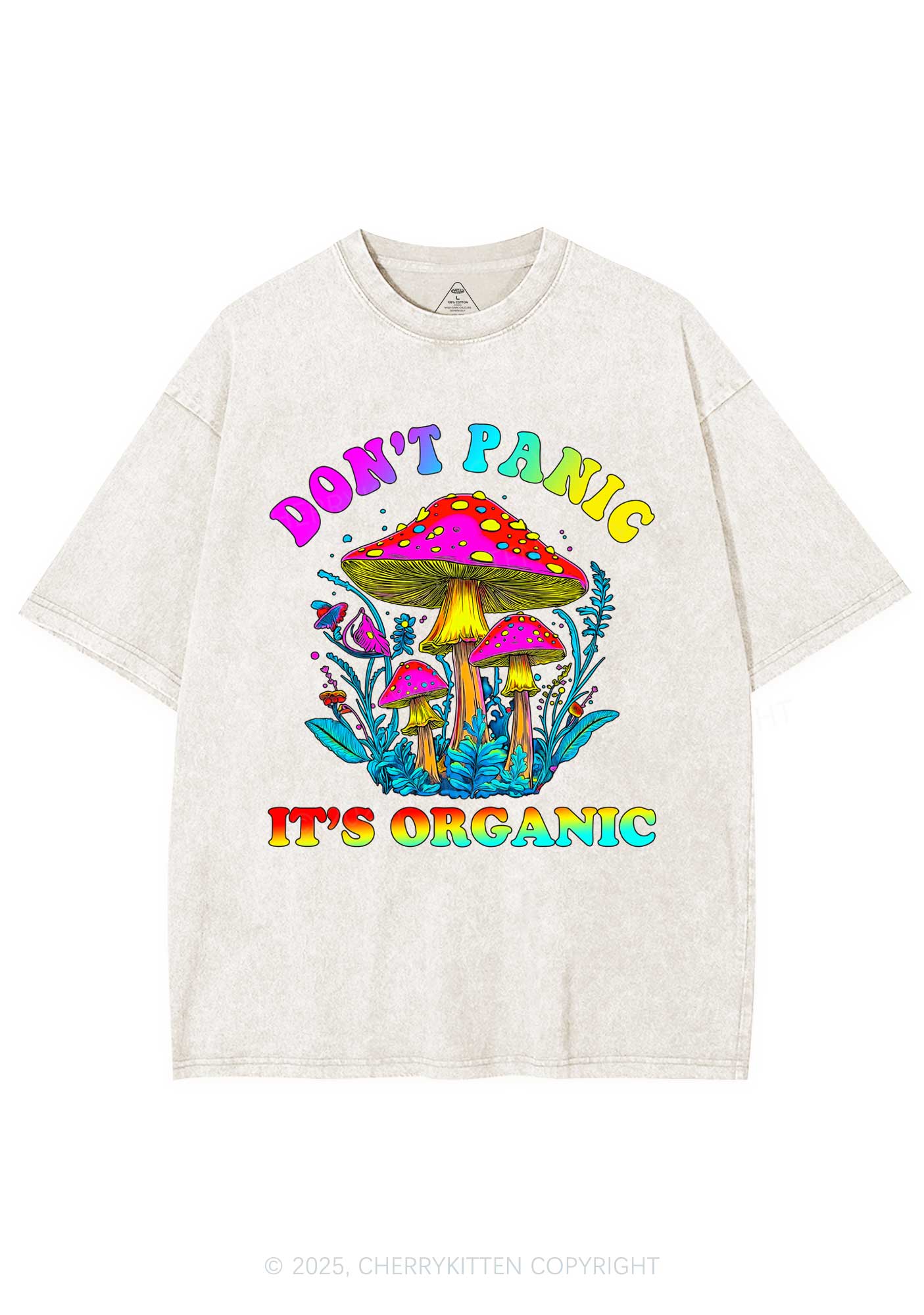 Dont Panic Its Organic Y2K Shirts Washed Tee Cherrykitten