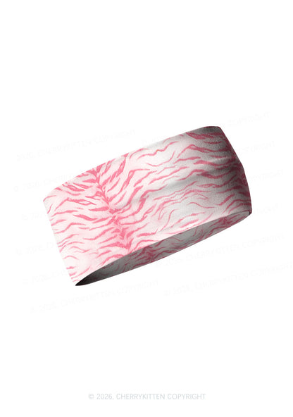 Pink Tiger Stripe Y2K Print Headband Cherrykitten