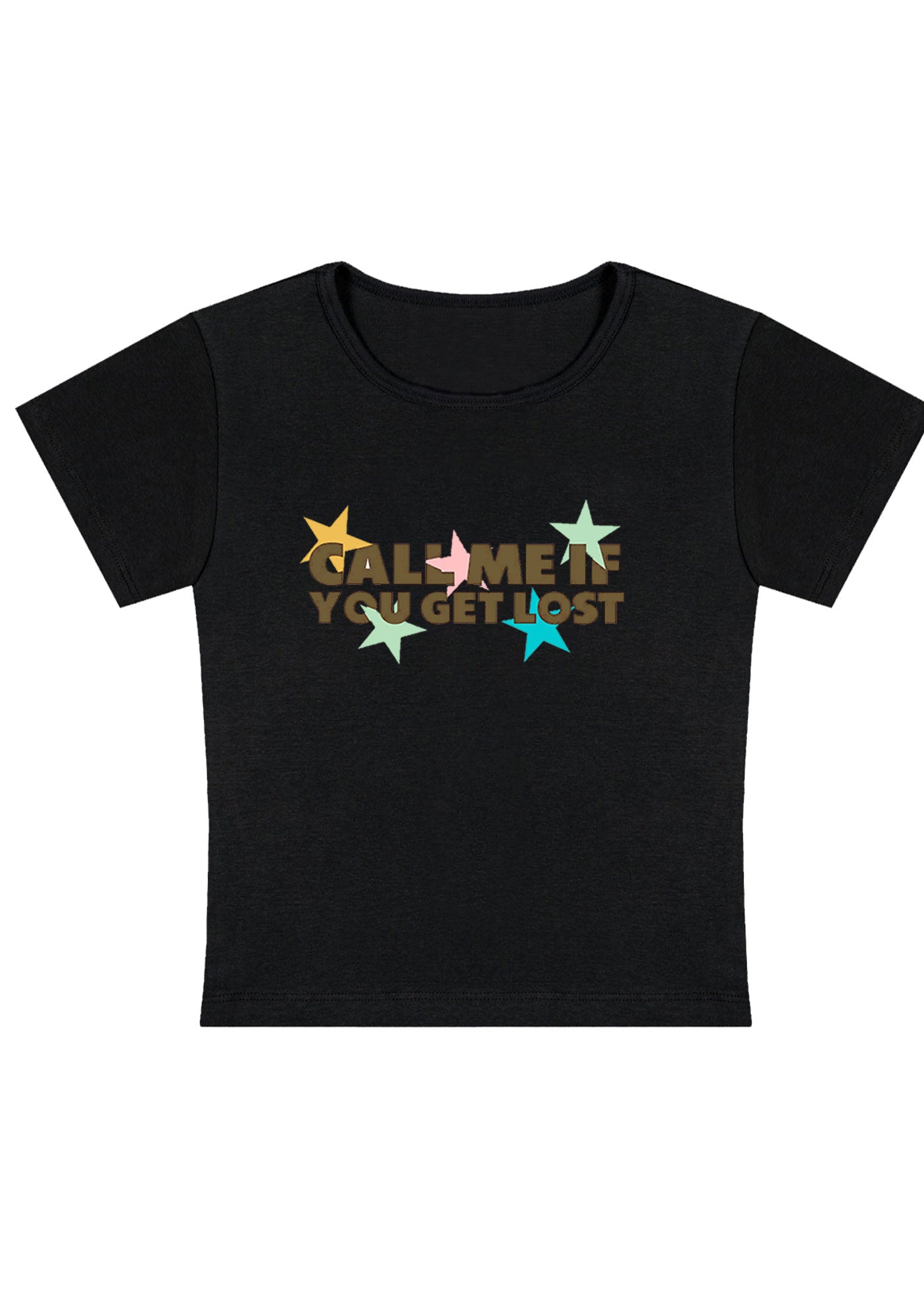 Curvy Call Me If You Get Lost Baby Tee
