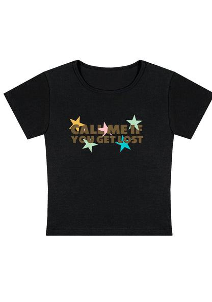 Curvy Call Me If You Get Lost Baby Tee