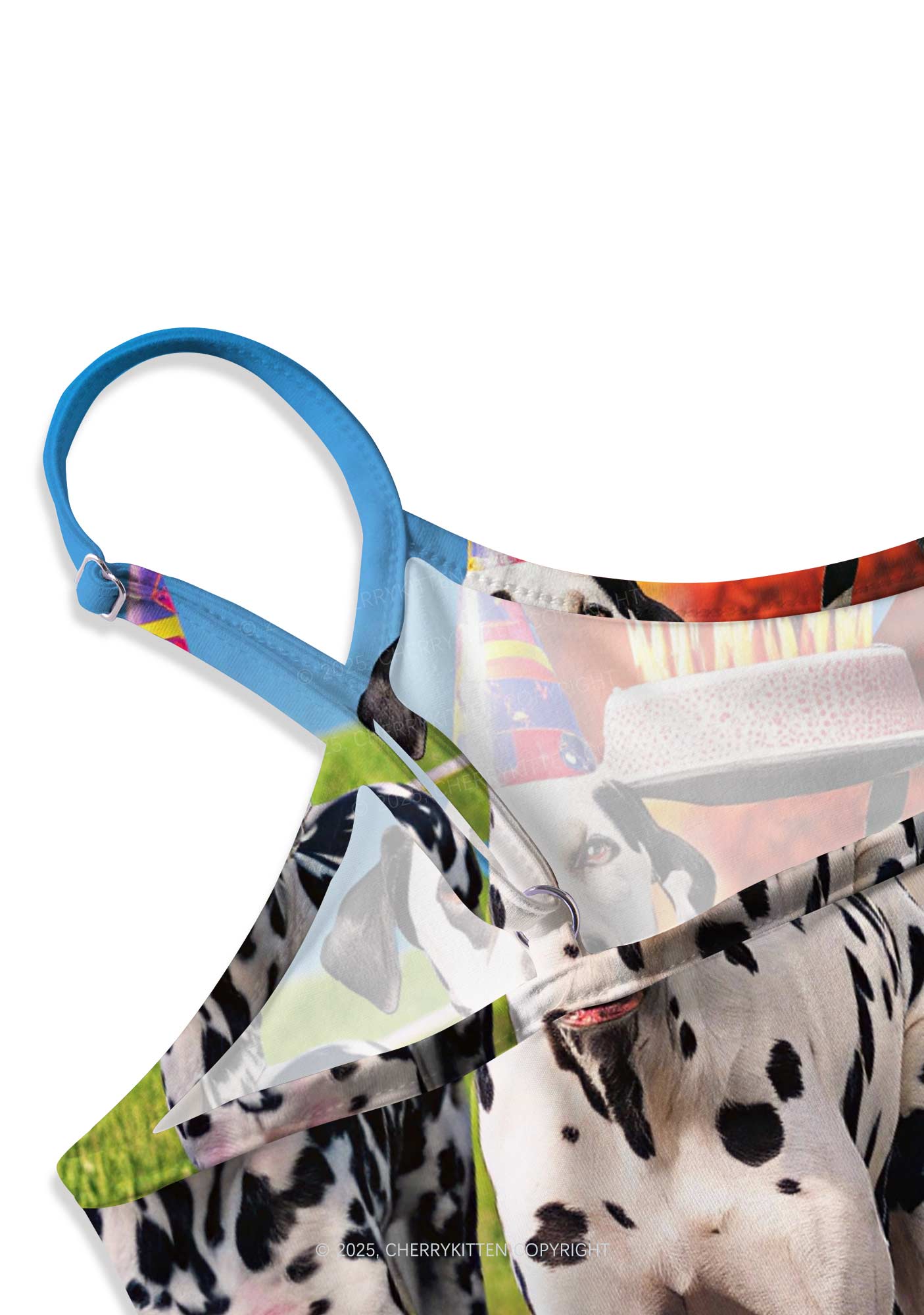 Dogs Birthday Party Y2K Print Cami Crop Top Cherrykitten
