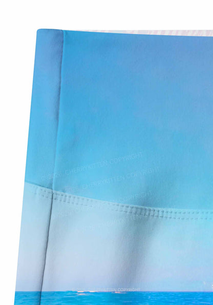 Blue Fag Princess Horse Pride Y2K Print Gym Shorts Cherrykitten