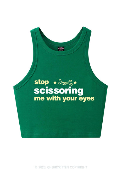 Stop Scissoring Me Pride Y2K Crop Tank Top Cherrykitten