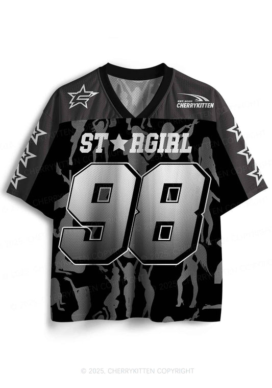 Custom Black Star Girl Y2K Sport Jersey Shirts Cherrykitten