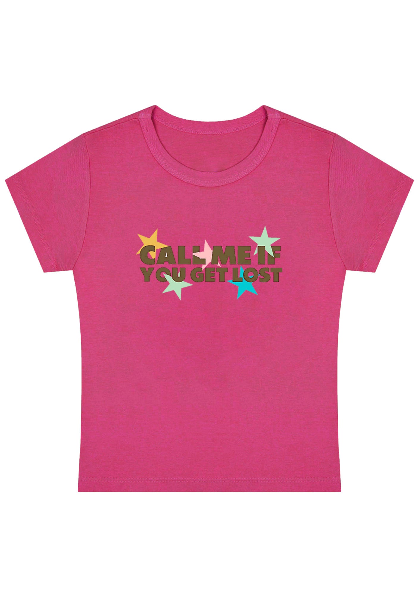 Curvy Call Me If You Get Lost Baby Tee