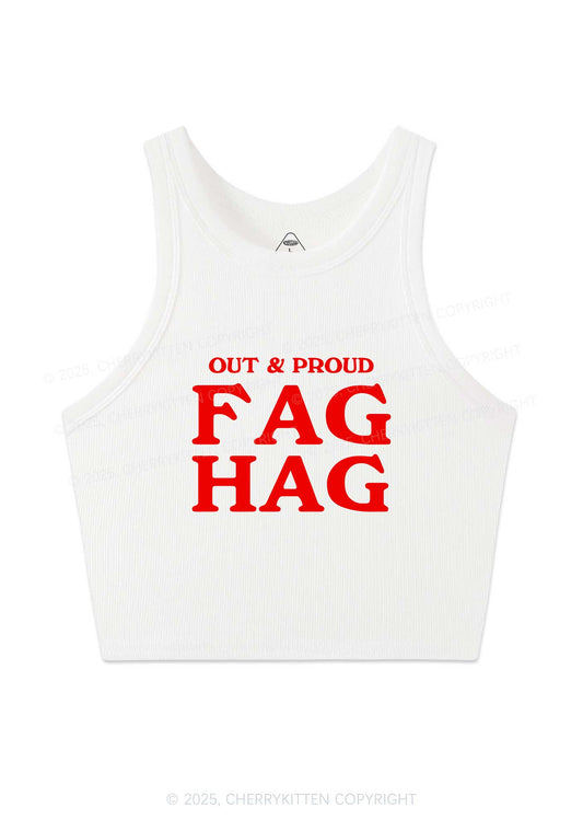Fag Hag Pride Y2K Crop Tank Top Cherrykitten