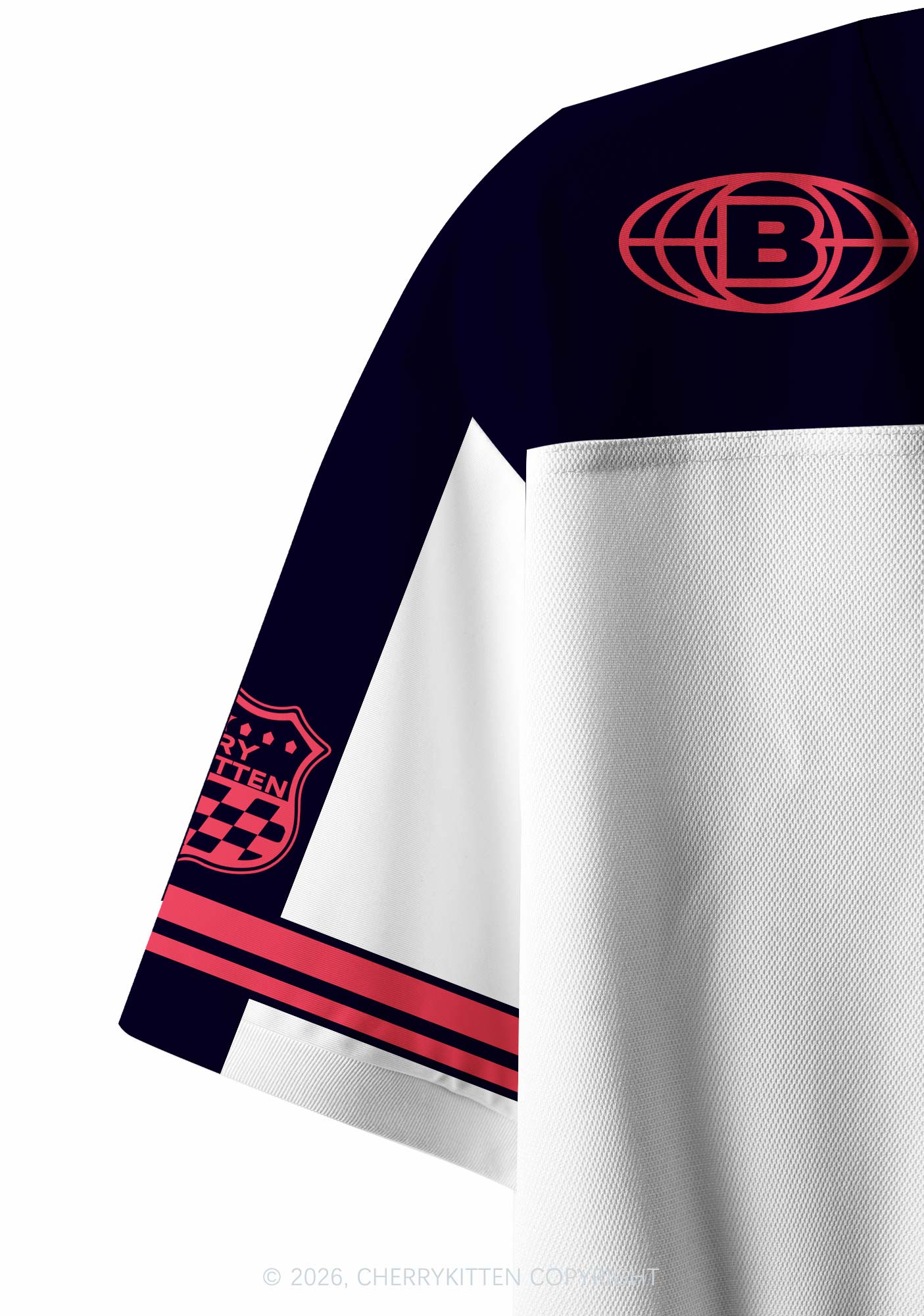 Red Heart King Pride Y2K Crop Sport Jersey Shirts Cherrykitten