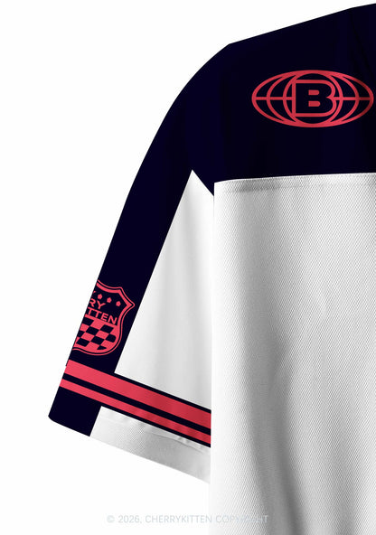 Red Heart King Pride Y2K Crop Sport Jersey Shirts Cherrykitten