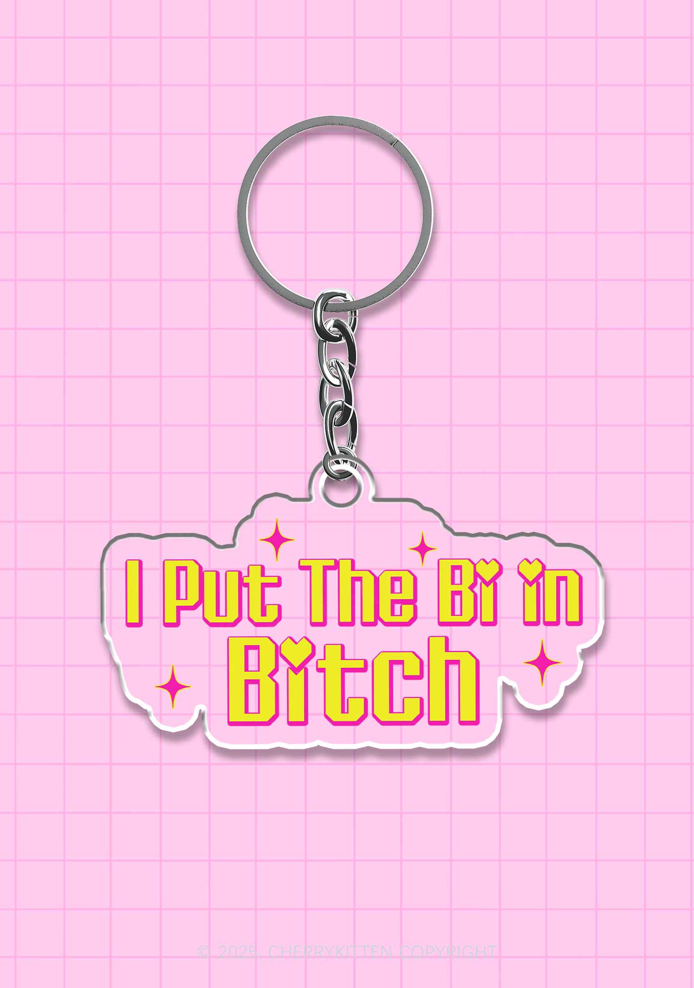 Put The Bi In Bxxch Pride 1Pc Y2K Keychain Cherrykitten