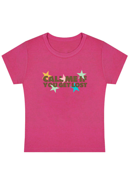 Call Me If You Get Lost Y2K Baby Tee