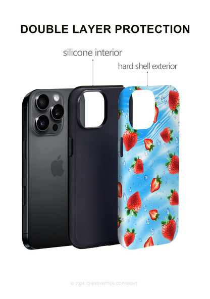 Blue Strawberry Y2K Phone Case Cherrykitten