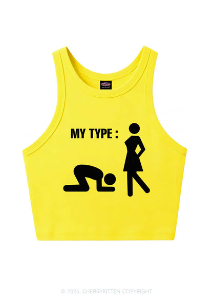 My Type Kneeling Male Y2K Crop Tank Top Cherrykitten