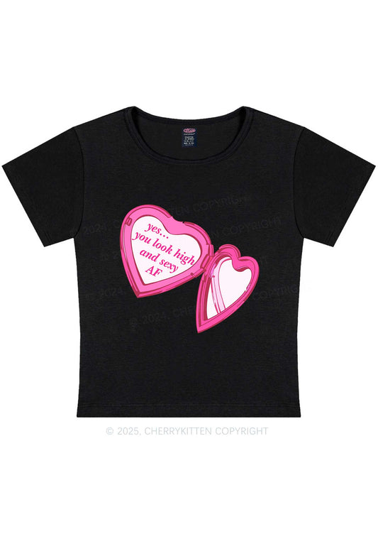 Yes You Look High Y2K Baby Tee Cherrykitten