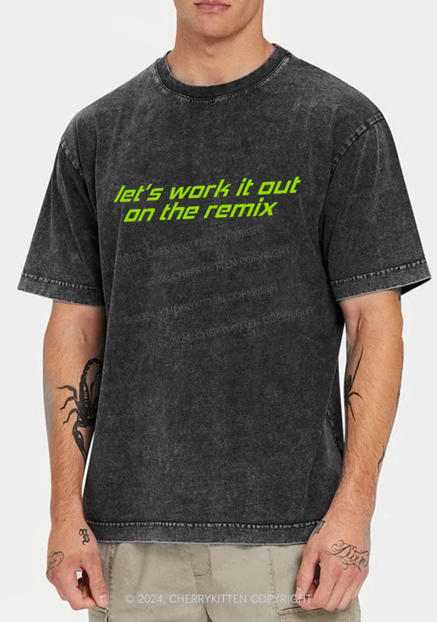 Let's Work It Out Y2K Washed Tee Cherrykitten