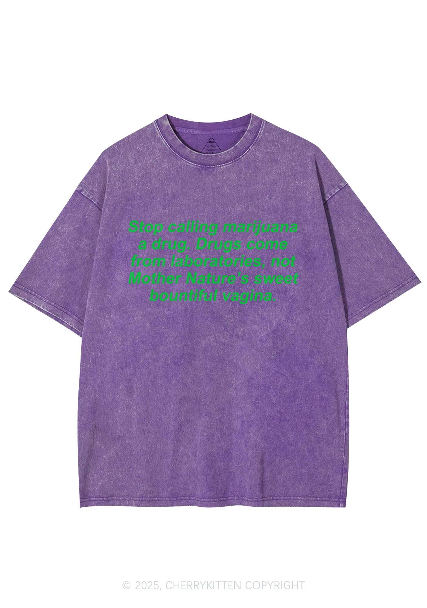 Drxgs Come From Lab Y2K Washed Tee Cherrykitten