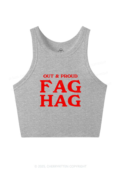 Fag Hag Pride Y2K Crop Tank Top Cherrykitten
