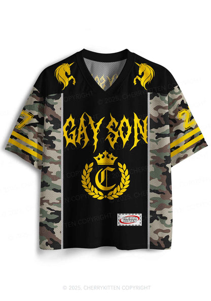 Custom Camouflage Gay Son Pride Y2K Sport Jersey Shirts Cherrykitten
