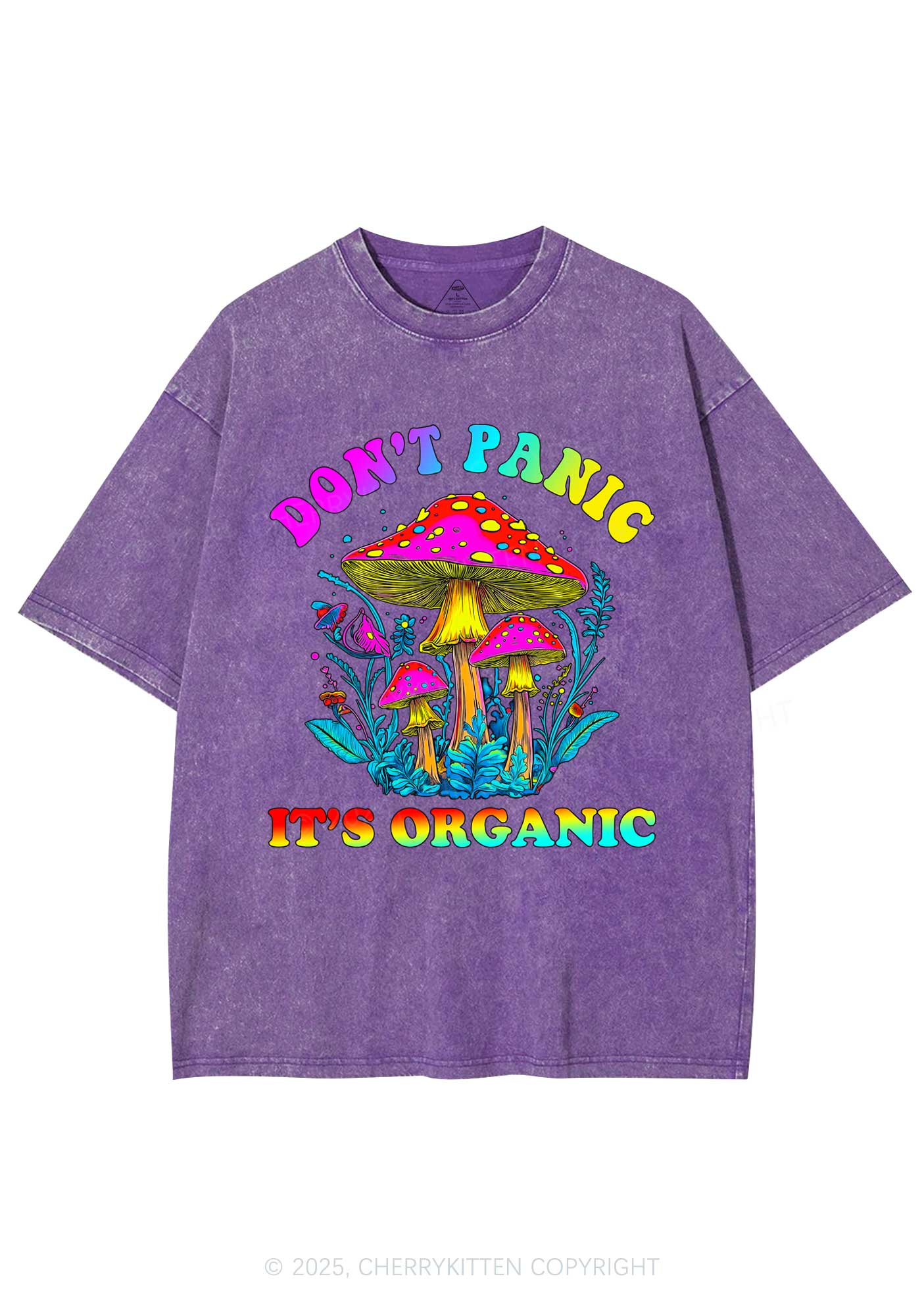 Dont Panic Its Organic Y2K Shirts Washed Tee Cherrykitten