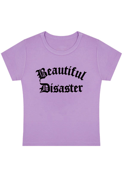Beautiful Disaster Y2K Baby Tee