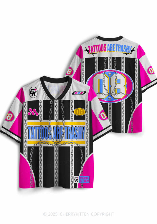 Custom Chain Tattoos Are Trashy Y2K Sport Jersey Shirts Cherrykitten
