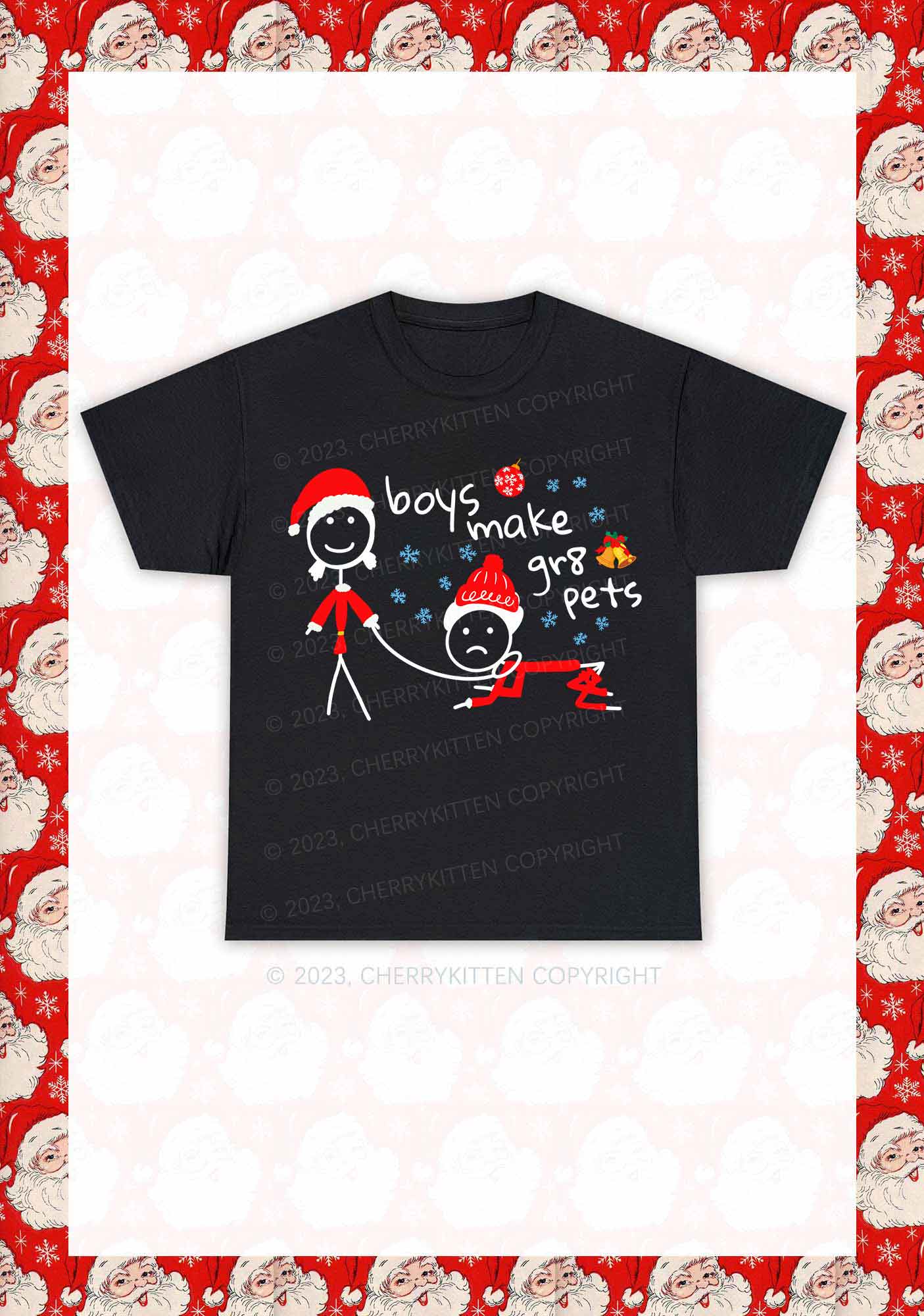 Boys Make Gr8 Pets Christmas Y2K Chunky Shirt Cherrykitten