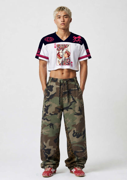 Red Heart King Pride Y2K Crop Sport Jersey Shirts Cherrykitten