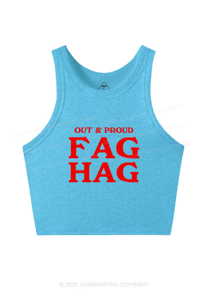 Fag Hag Pride Y2K Crop Tank Top Cherrykitten