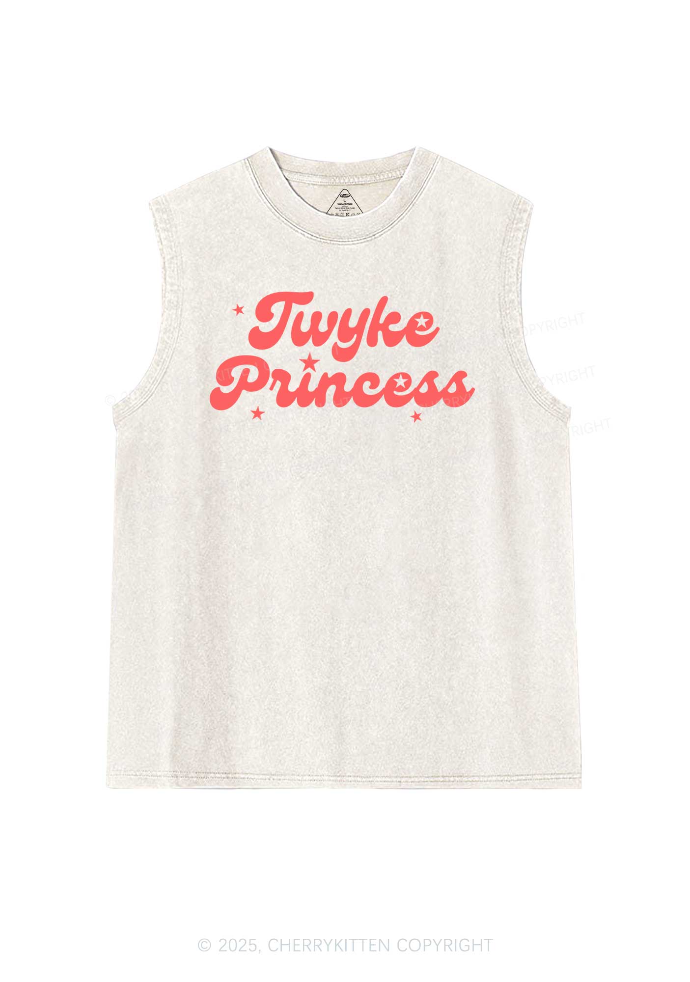 Twyke Princess Pride Y2K Washed Muscle Tank Cherrykitten