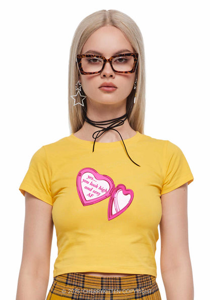 Yes You Look High Y2K Baby Tee Cherrykitten
