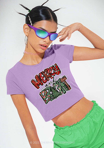 Merry And Bright Christmas Baby Tee Cherrykitten