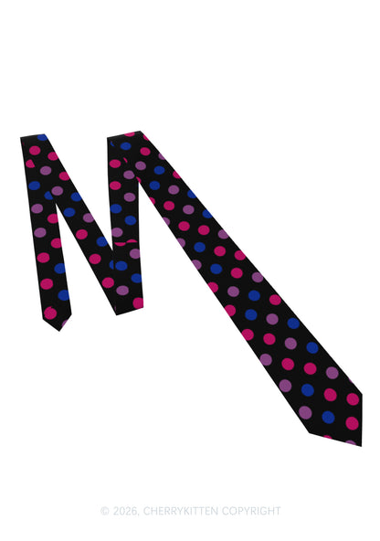 Bisexual Dots Pride Y2K Necktie Cherrykitten