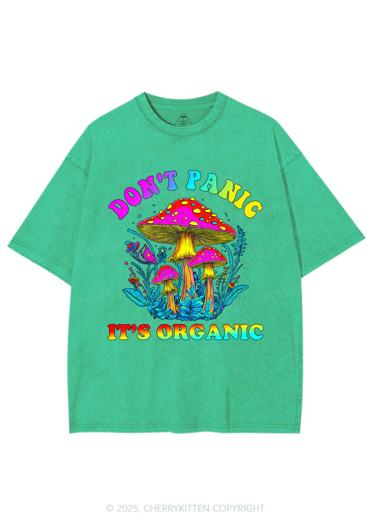 Dont Panic Its Organic Y2K Shirts Washed Tee Cherrykitten