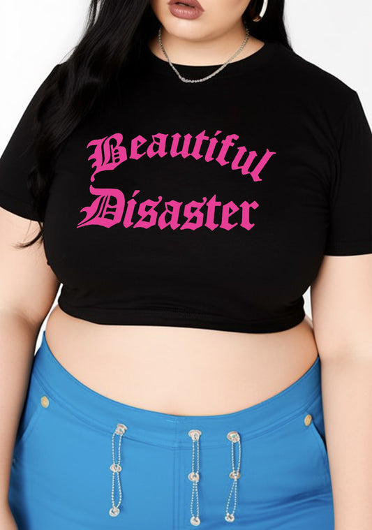 Curvy Beautiful Disaster Baby Tee