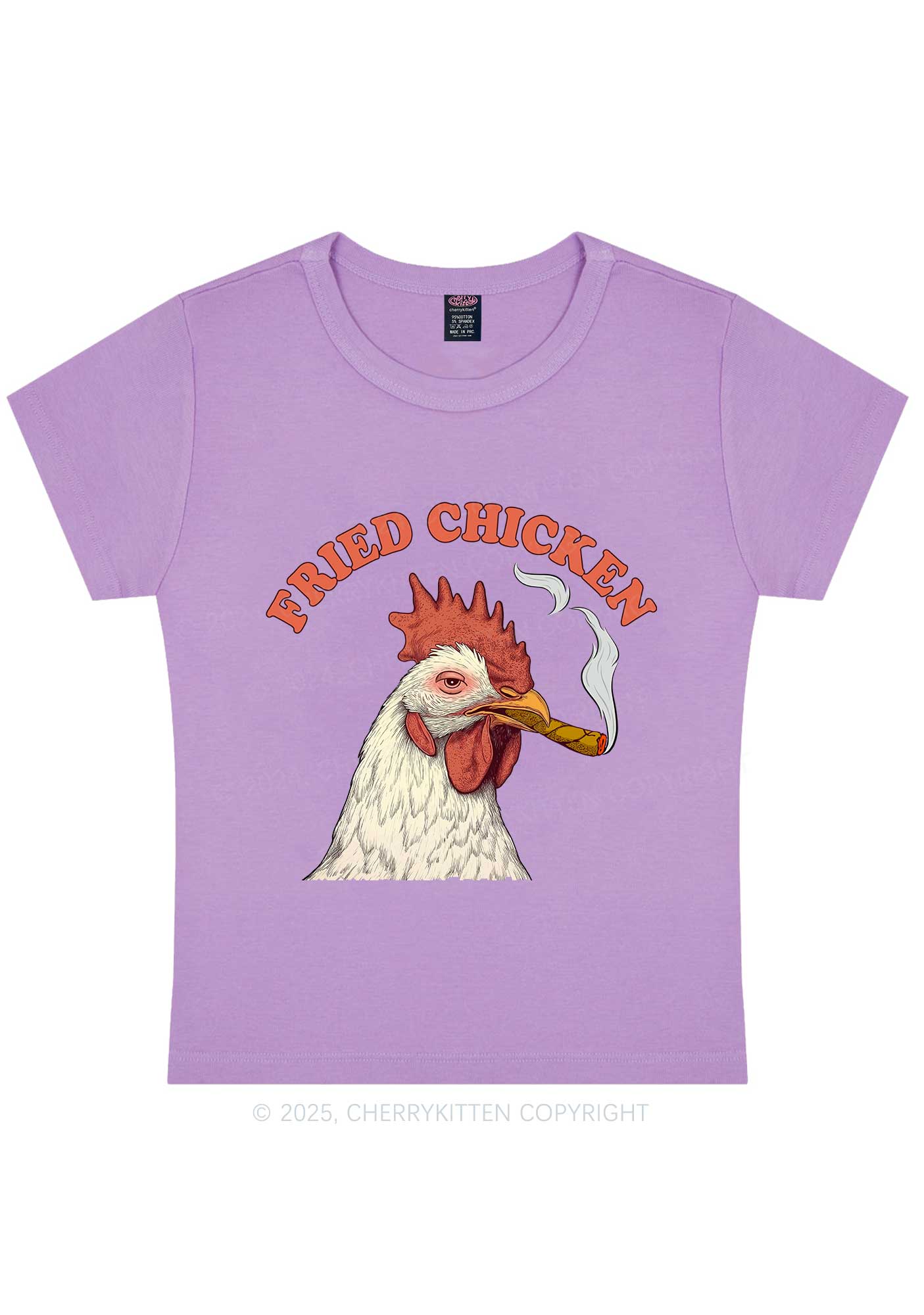 Fried Chicken Y2K Baby Tee Cherrykitten