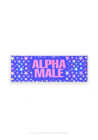 Purple Alpha Male Pride Y2K Print Headband Cherrykitten