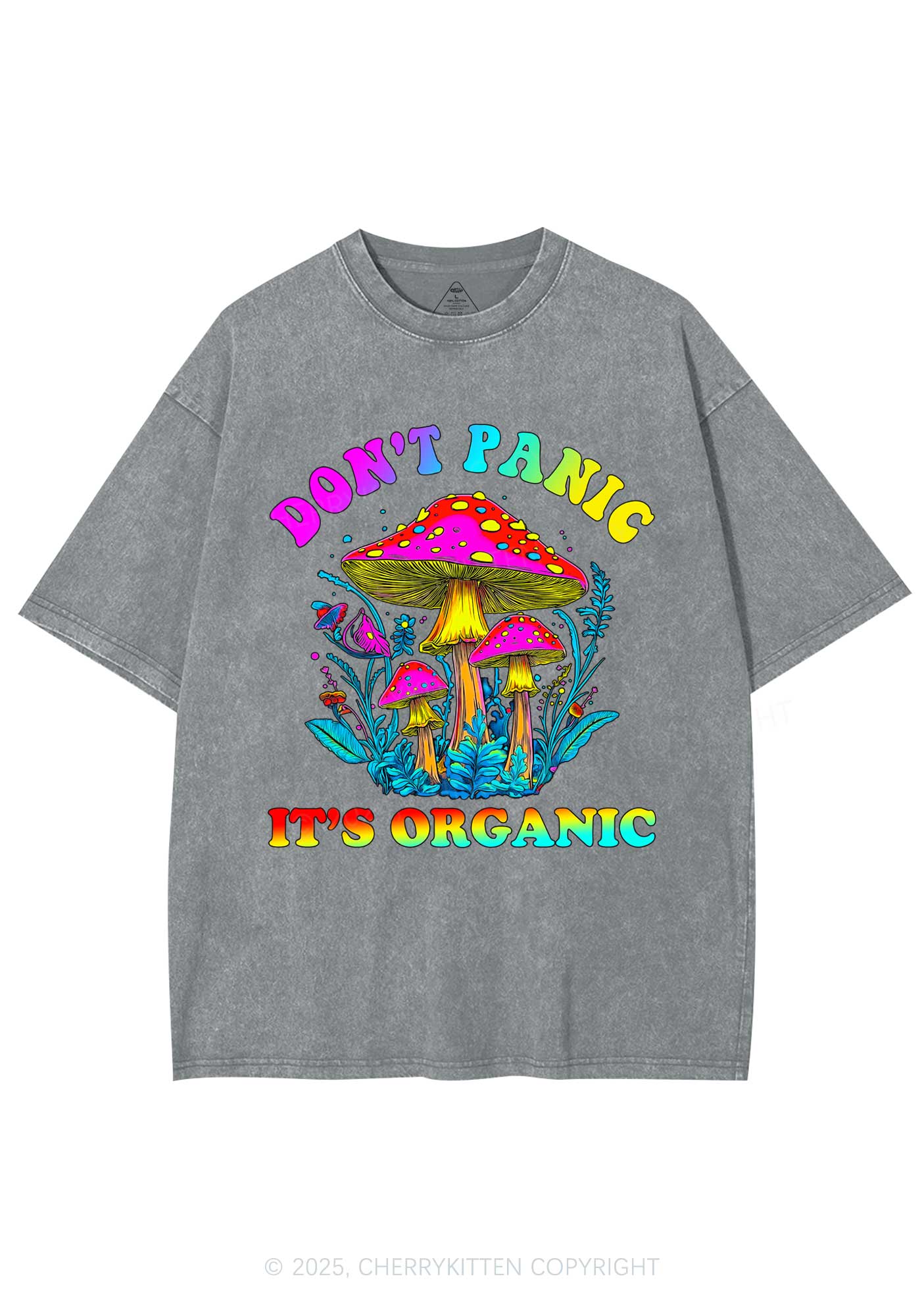 Dont Panic Its Organic Y2K Shirts Washed Tee Cherrykitten
