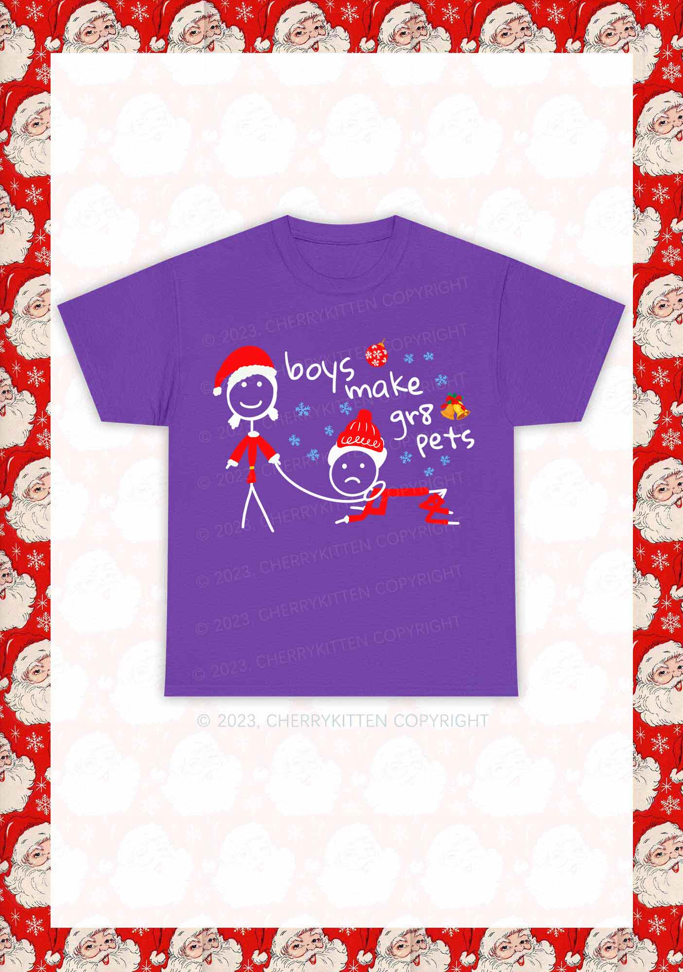 Boys Make Gr8 Pets Christmas Y2K Chunky Shirt Cherrykitten