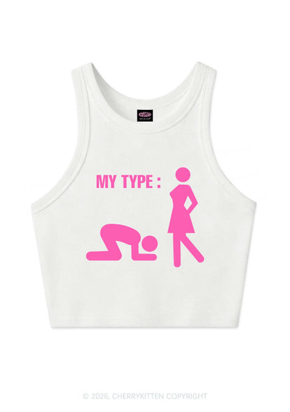 My Type Kneeling Male Y2K Crop Tank Top Cherrykitten