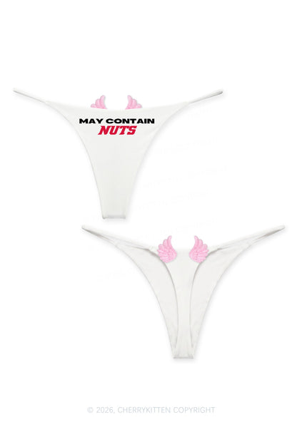 May Contain Nuts Y2K Goth Angel Wings Bikini String Thong Cherrykitten