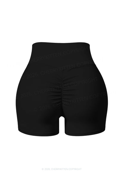 Halloween Anatomical Pelvis Y2K Print Gym Shorts Cherrykitten