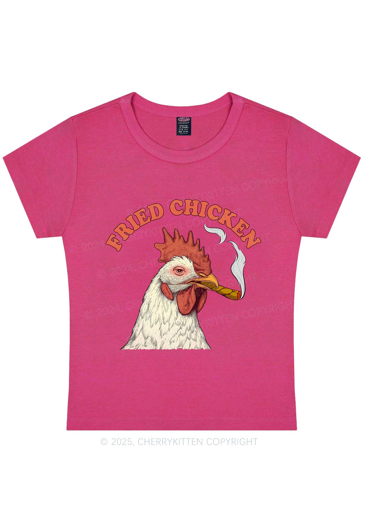 Fried Chicken Y2K Baby Tee Cherrykitten