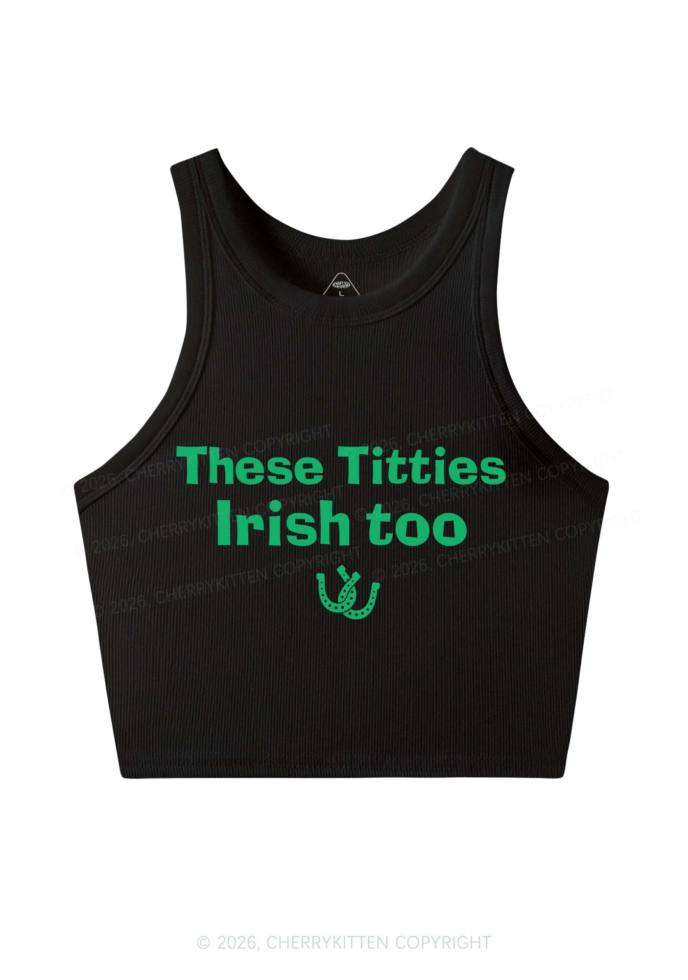These Txtties Irish Too St Patricks Y2K Crop Tank Top Cherrykitten