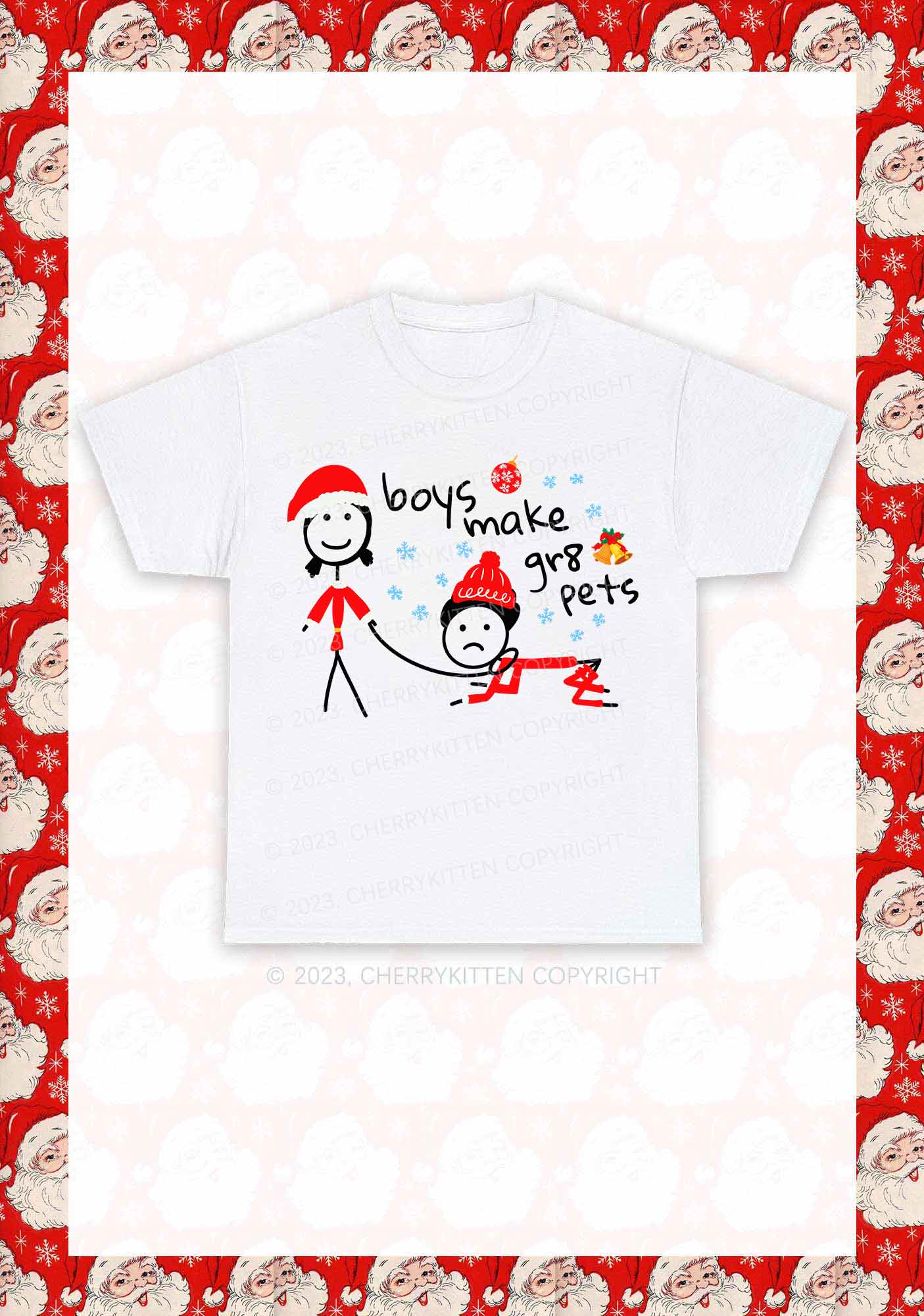 Boys Make Gr8 Pets Christmas Y2K Chunky Shirt Cherrykitten