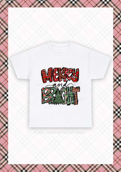 Merry And Bright Christmas Chunky Shirt Cherrykitten