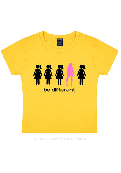 Be Different Girl Y2K Baby Tee Cherrykitten